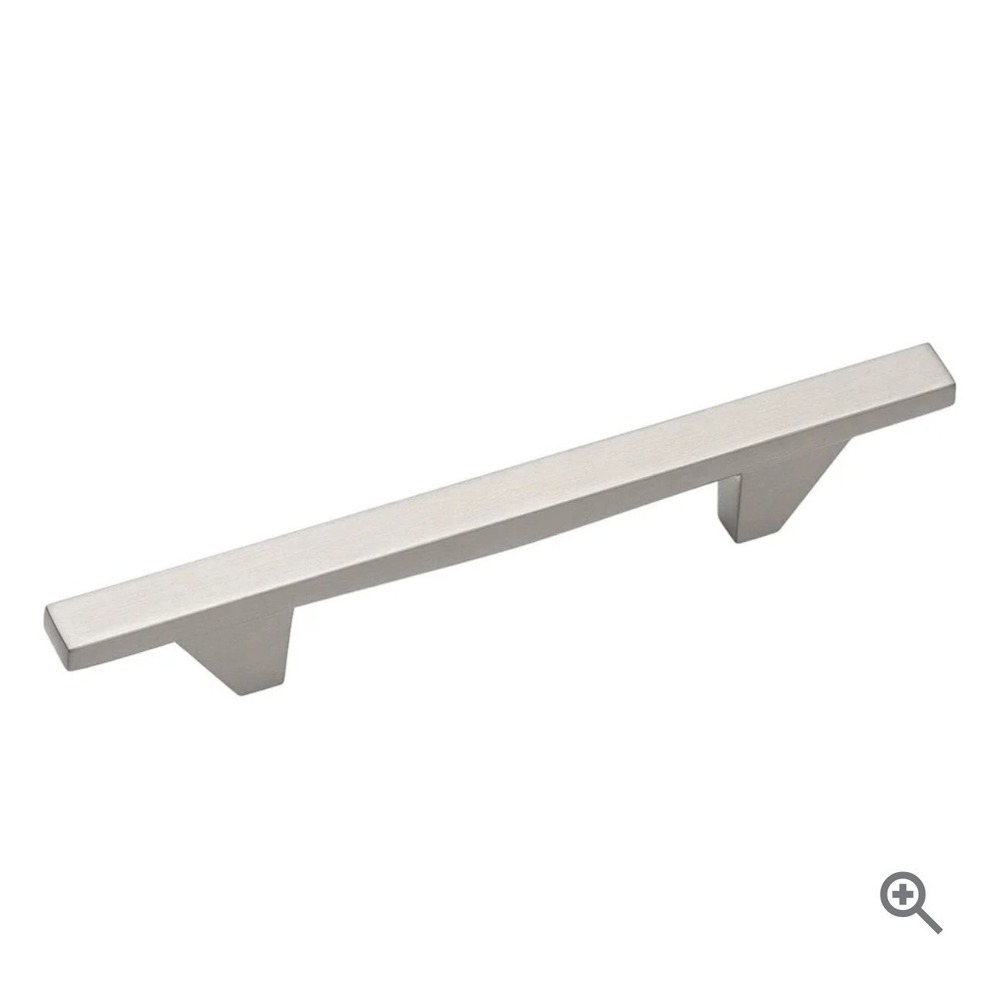 New Amerock Satin Nickel Sturdy Drawer or Door Pulls Handles - 3&3/4" - Set of 5